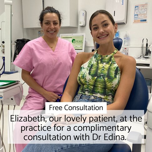 Enlighten whitening London - girl patient having a free consultation with our dentist at our London clinic