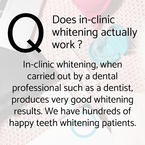 In-clinic Zoom laser light teeth whitening frequently asked questions - Does in-clinic whitening actually work