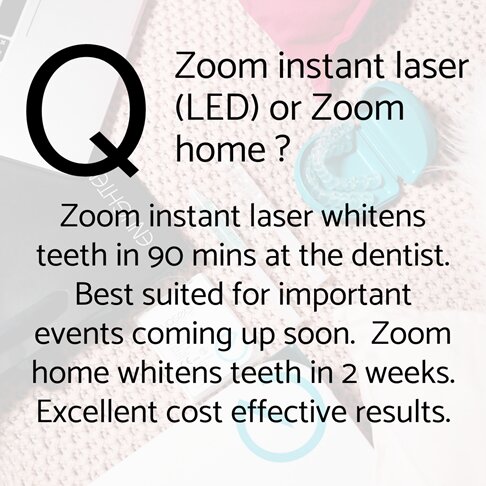 Philips Zoom Teeth Whitening London - Zoom instant laser whitening vs Zoom home whitening