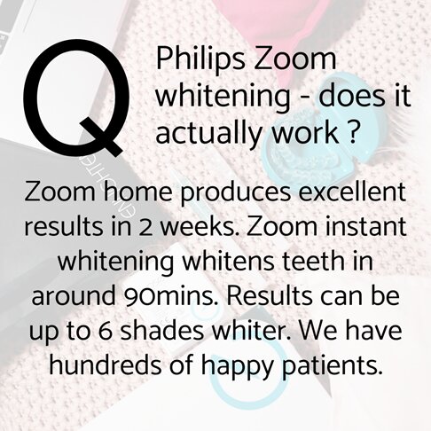 Philips Zoom Teeth Whitening - frequently asked questions - does Philips Zoom whitening actually work