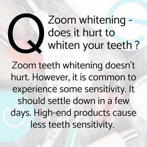 Philips Zoom Teeth Whitening - frequently asked questions - does it hurt to whiten your teeth with Philips Zoom