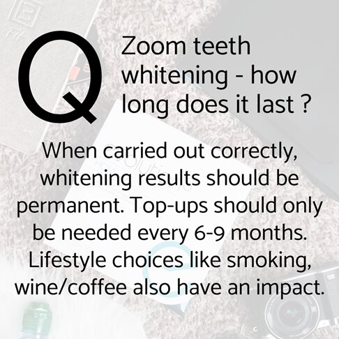 Philips Zoom Teeth Whitening - frequently asked questions - how long does Philips Zoom whitening last