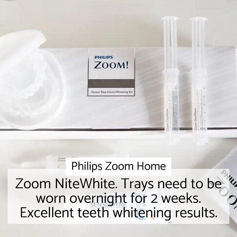 Picture of the trays included in the teeth whitening product Philips Zoom home whitening NiteWhite