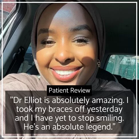 Patient smiling after braces removal by Dr. Elliot, praising Emergency Dentist Paddington’s exceptional orthodontic care