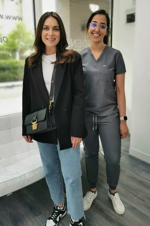 Alina, our clinic manager, with a patient here to meet our dentist in London