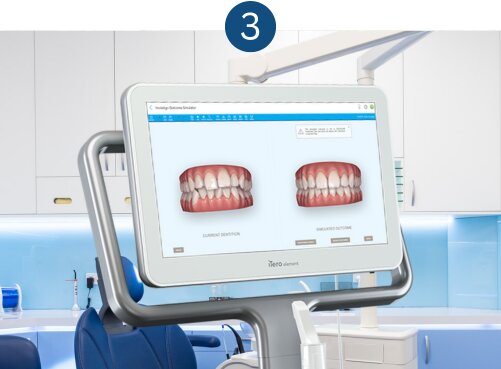 Dr Edina creating a patient's Invisalign smile plan