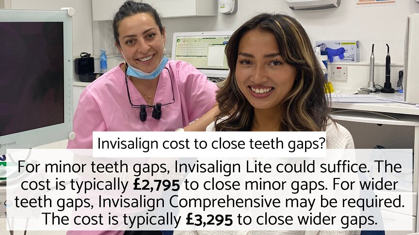 Invisalign cost to close teeth gaps