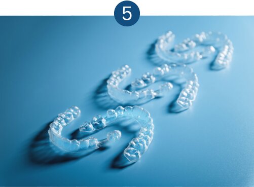 We will also provide you a series of aligners to straighten your teeth with Invisalign